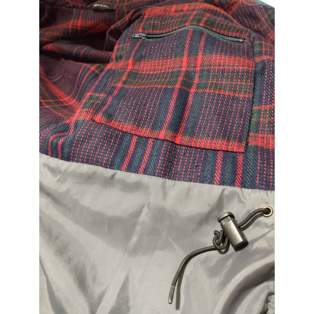 Rock Creek Parka Jacket M Mens Gorp Core Cabin Retro Pink Plaid Lined Hooded Y2K - Picture 15 of 15